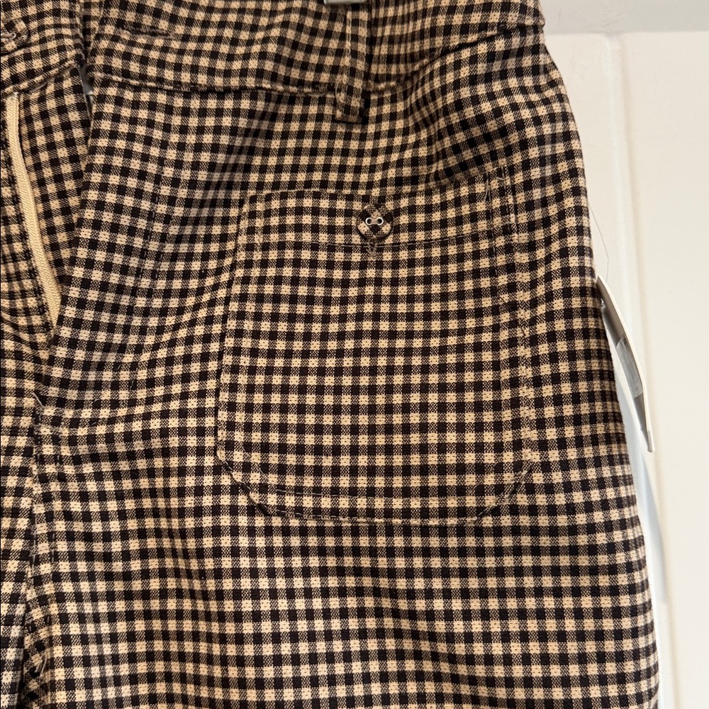 Altar’d State Gingham Brown and Cream Pants - Picture 2 of 8